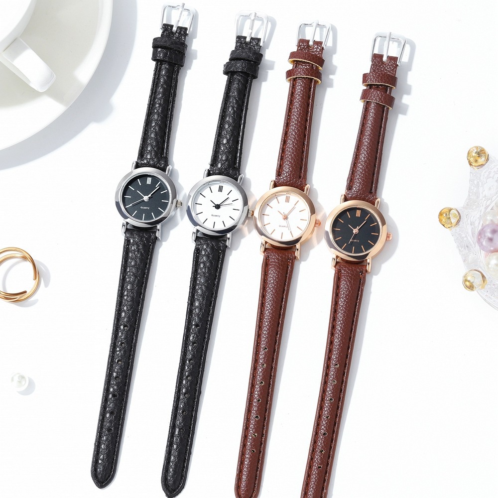 AliExpress Women's Small-Dial Leather Band Quartz Watch, view 4