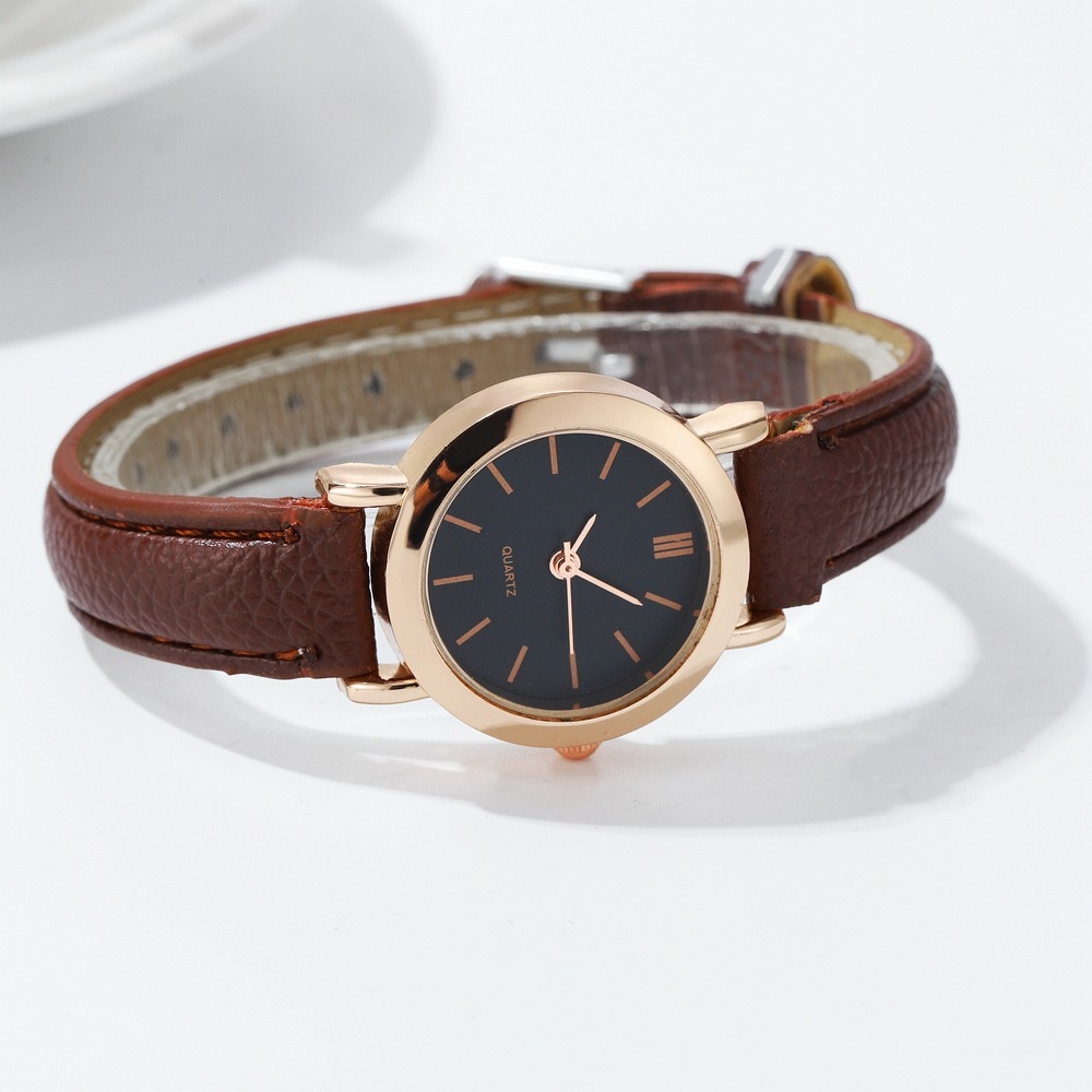 AliExpress Women's Small-Dial Leather Band Quartz Watch, view 5