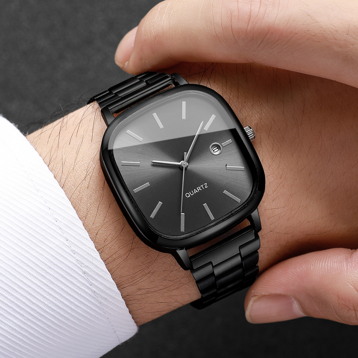 AliExpress Men's Square Dial Analog Quartz Business Watch, view 4