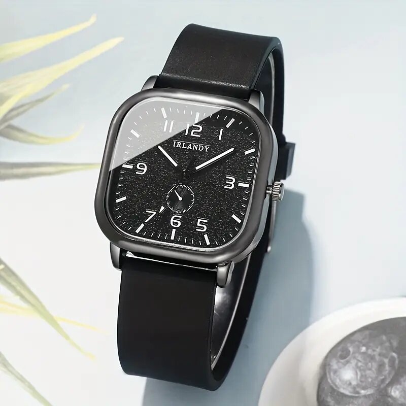AliExpress Square Silicone Strap Quartz Watch, view 3