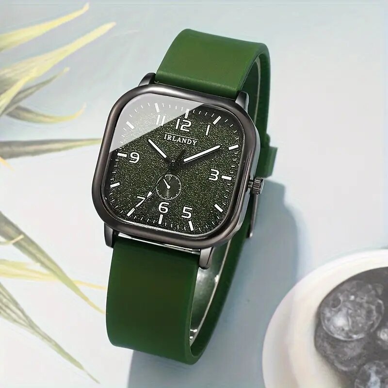 AliExpress Square Silicone Strap Quartz Watch, view 5