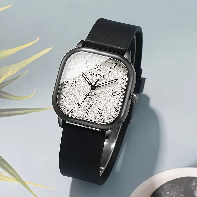 AliExpress Square Silicone Strap Quartz Watch, view 6