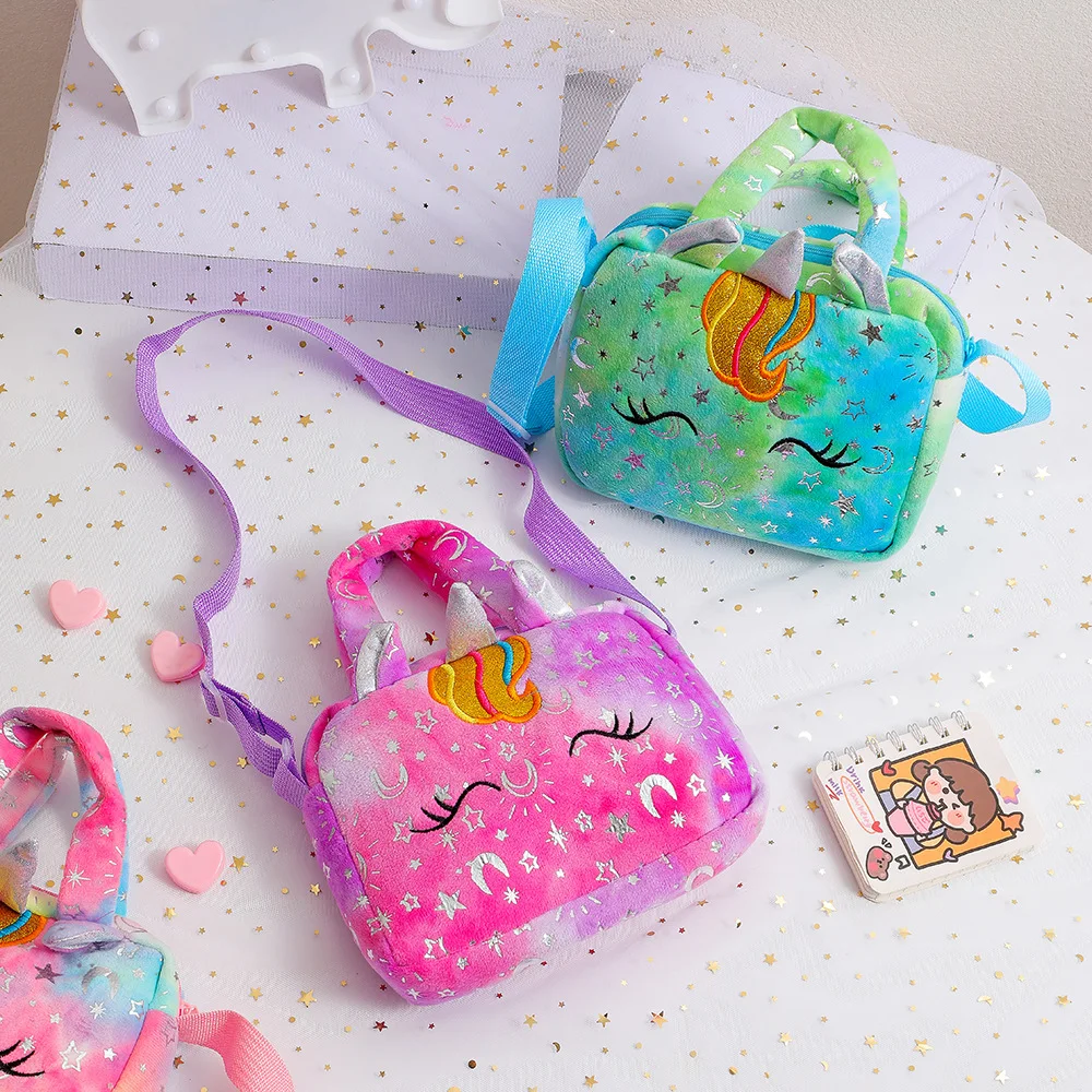 AliExpress Fashion Sweet Unicorn Handbags For Girls Cute Kid Crossbody Shoulder Bag Children Birthday Party Gift Little Girl Small Purse, view 3