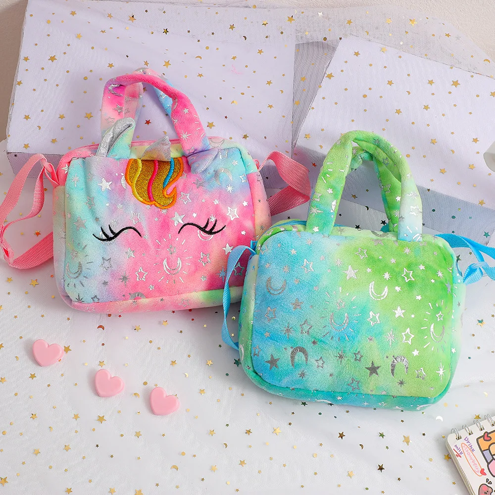 AliExpress Fashion Sweet Unicorn Handbags For Girls Cute Kid Crossbody Shoulder Bag Children Birthday Party Gift Little Girl Small Purse, view 4