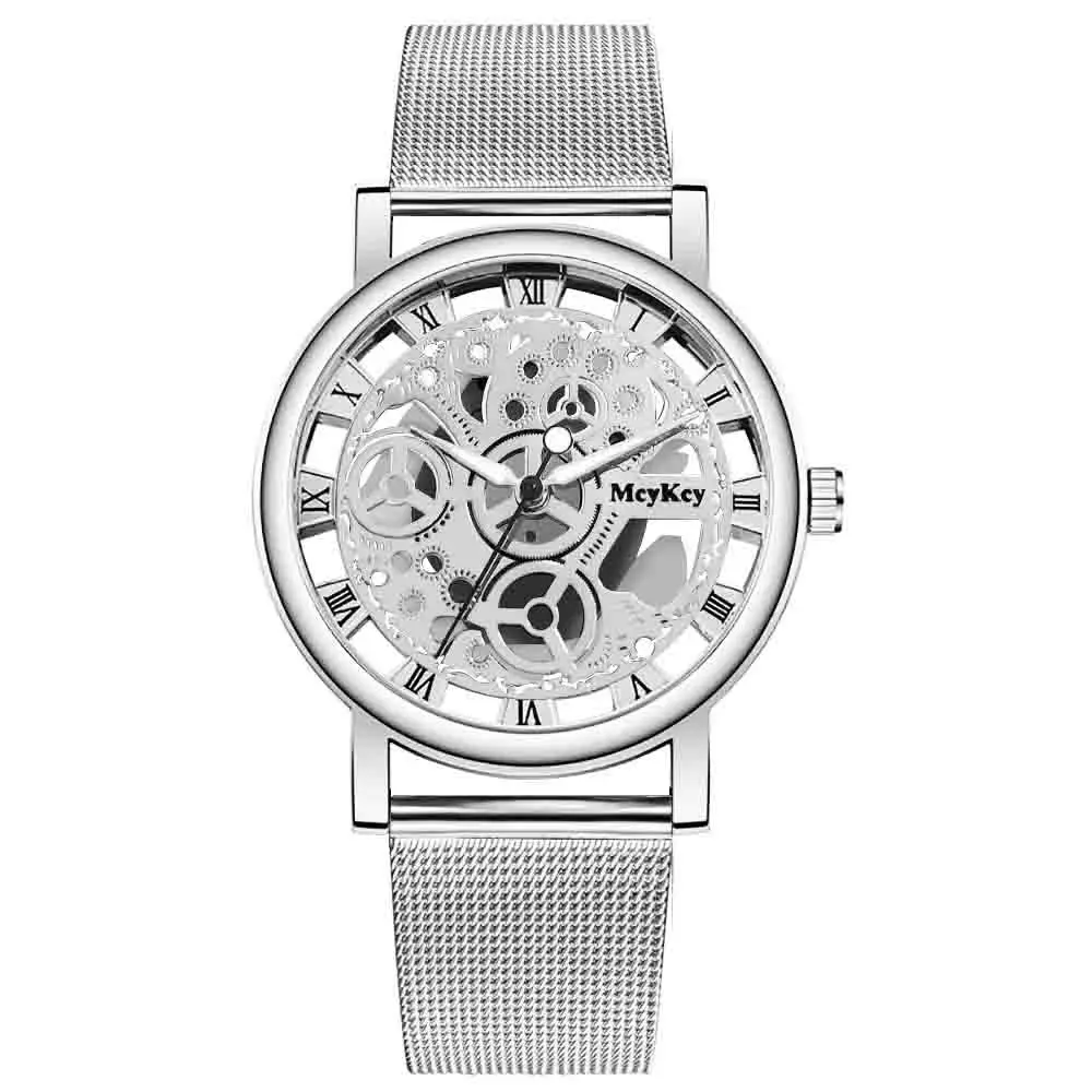 AliExpress Women's Skeleton Dial Quartz Mesh Watch, view 3