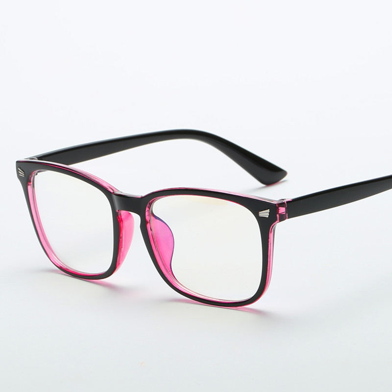 AliExpress Fashion Unisex Square Glasses Plain Glasses Full Frame Glasses for Men and Women Radiation Protection Optical Glasses, view 2