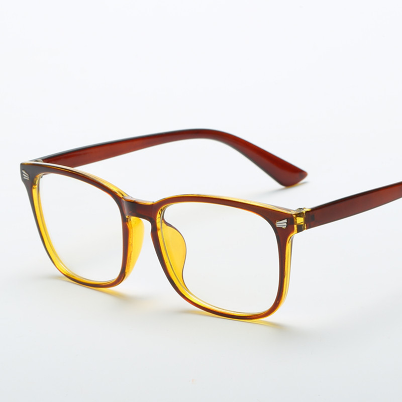 AliExpress Fashion Unisex Square Glasses Plain Glasses Full Frame Glasses for Men and Women Radiation Protection Optical Glasses, view 3