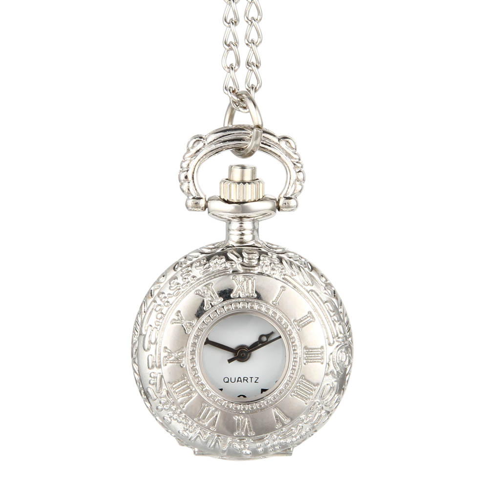 AliExpress Fashion Vintage  Alloy  Number Dual Time Display Clock Necklace Chain Watches Birthday Gifts