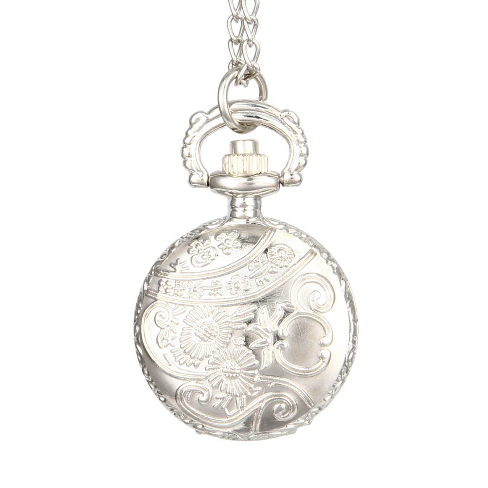 AliExpress Fashion Vintage Alloy Number Dual Time Display Clock Necklace Chain Watches Birthday Gifts, view 4