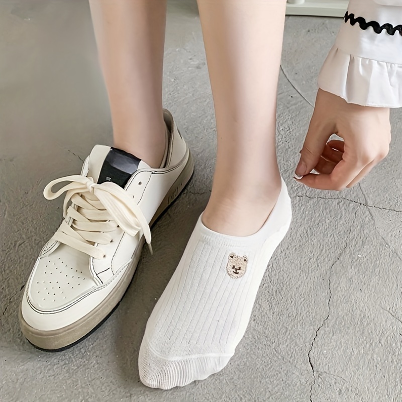 AliExpress Fashion White Boat Socks for Women, Low-Cut Invisible Socks, No-Show Socks, Sweet Style, Cute Cartoon Patterns, Student Socks, view 6