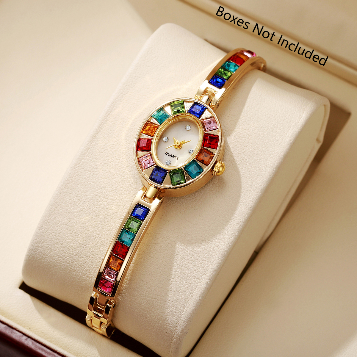 AliExpress Women's Rainbow Crystal Bracelet Quartz Watch