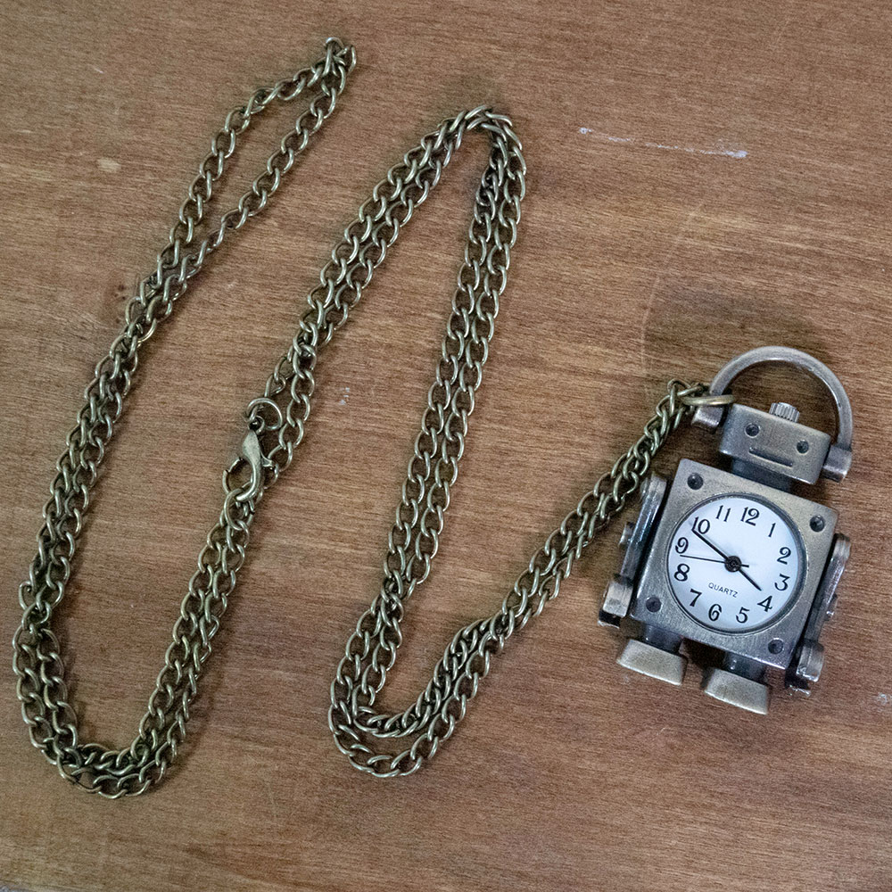 AliExpress Fashionable and Cool Robot Quartz Pocket Watch with Arabic Numerals Circular Dial as a Souvenir for Male and Female Students, view 6