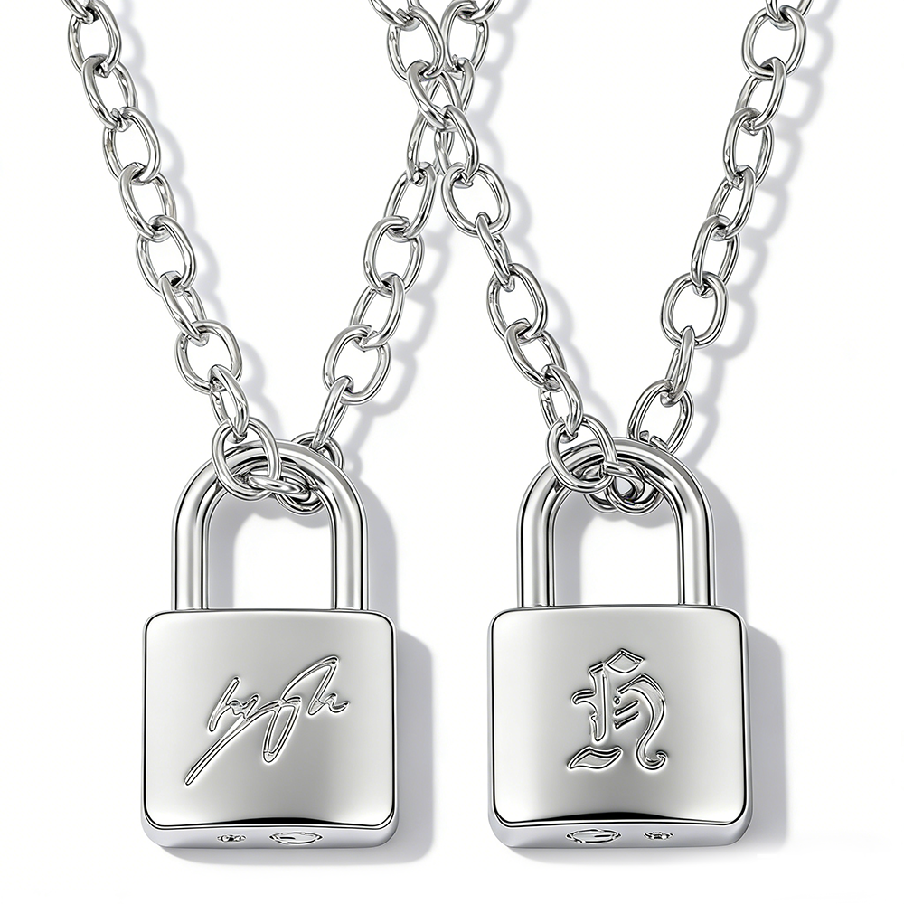 AliExpress Fashionable Creative Hyunjin Lock Necklace Same As Huang Xuanchen's Style New Punk Necklace Men Women Fans Gifts