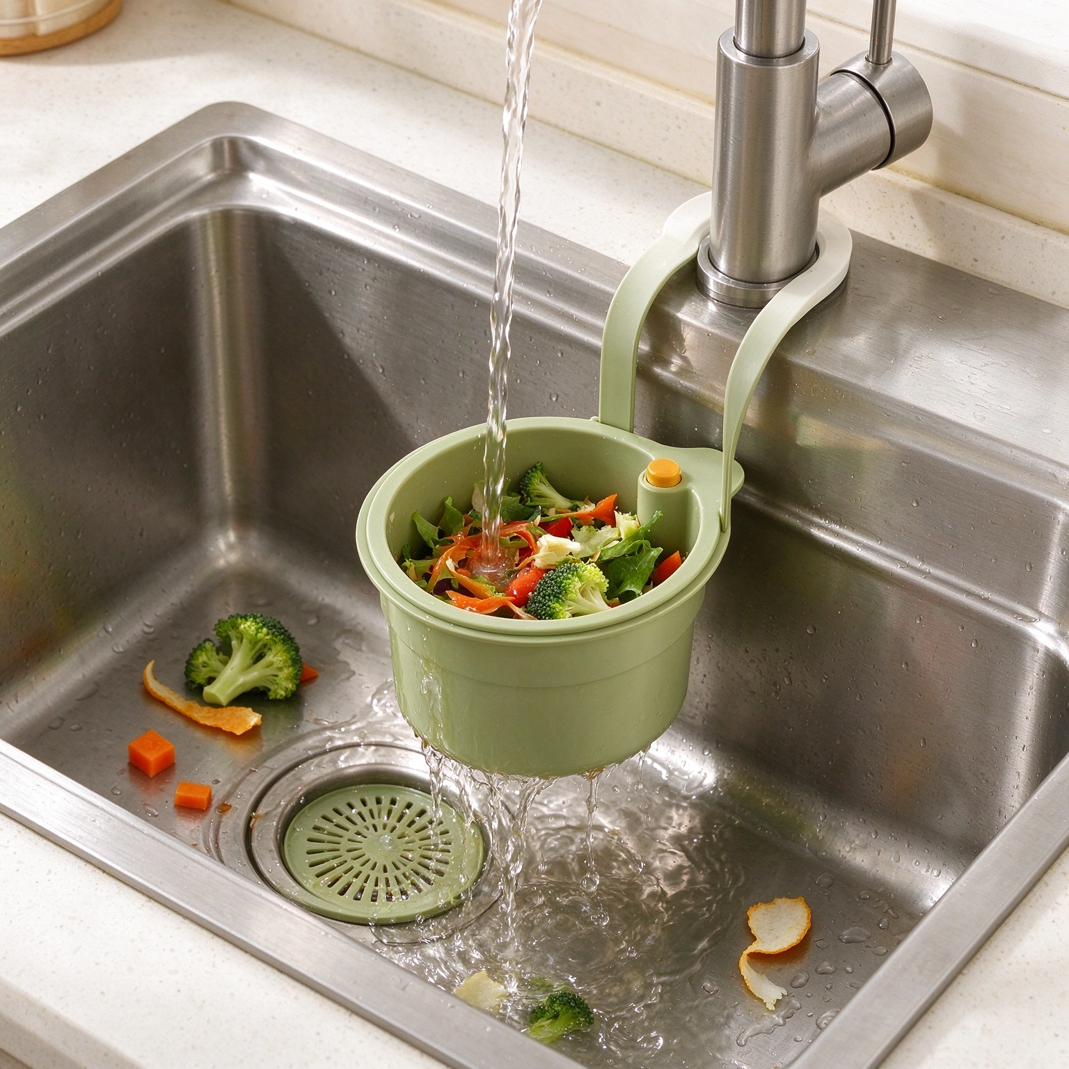 AliExpress Faucet-Mounted Hanging Sink Strainer Basket, view 4