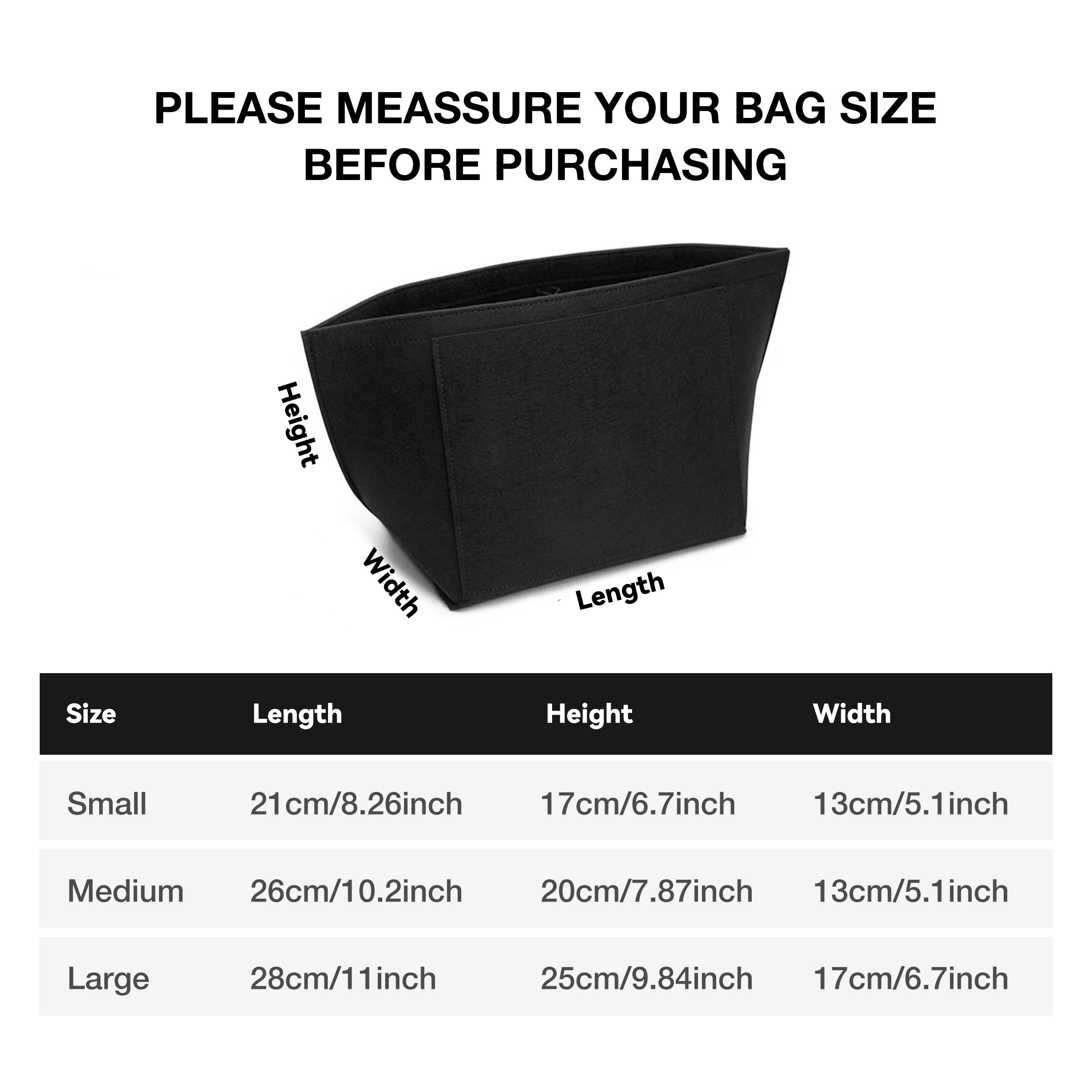 AliExpress Felt Insert Organizer Bag for Longchamp Totes, view 4