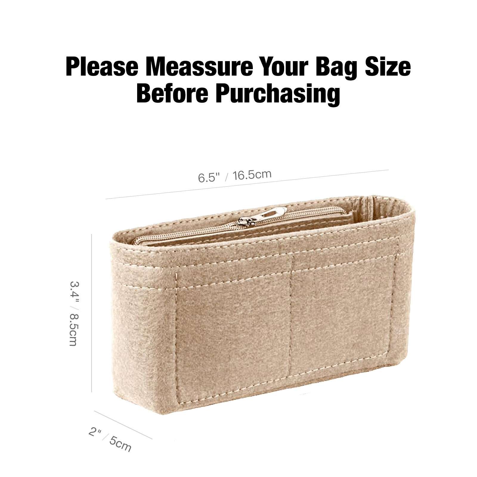 AliExpress Felt Insert Organizer for Longchamp Mini Bag, view 4