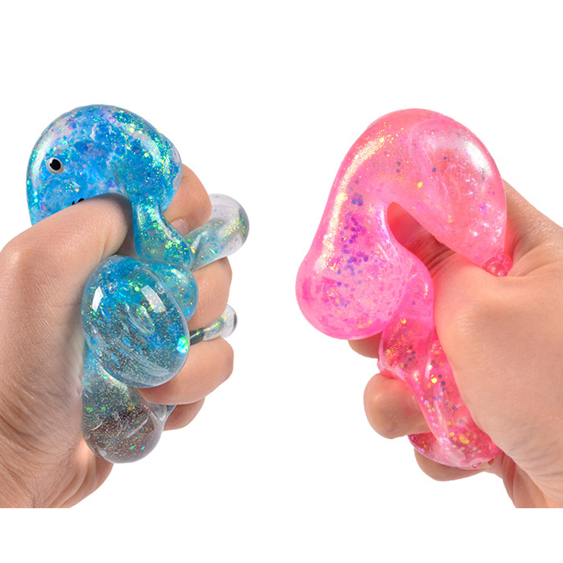 AliExpress Fidget Bear Toy Squishys Glitter Gummy Bear Small Cute Animal Anti Stress Fidget Splat Decompressions Vent Squeeze Toys, view 2