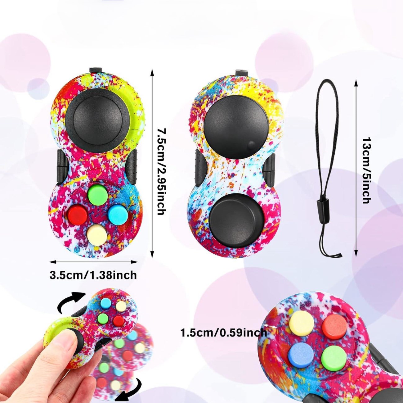 AliExpress Fidget Pad Retro Classic Fidget Controller Handheld Fidget Game Controller Fun Fidget Pad Packs Classic Fidget Toys, view 2