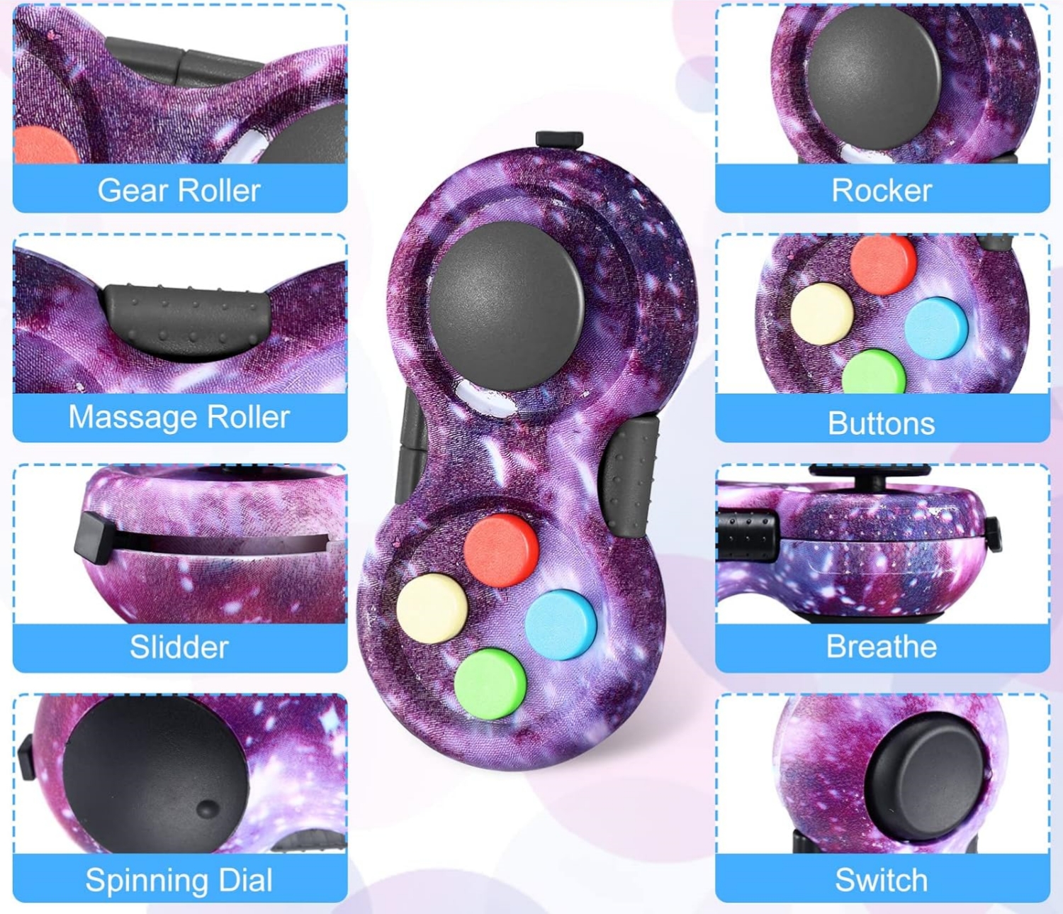 AliExpress Fidget Pad Retro Classic Fidget Controller Handheld Fidget Game Controller Fun Fidget Pad Packs Classic Fidget Toys, view 3