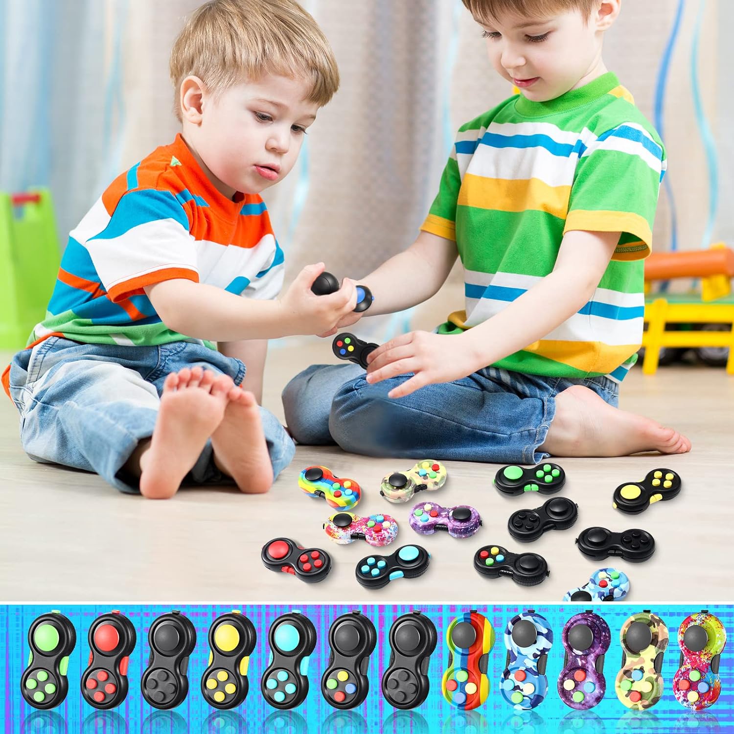 AliExpress Fidget Pad Retro Classic Fidget Controller Handheld Fidget Game Controller Fun Fidget Pad Packs Classic Fidget Toys, view 5
