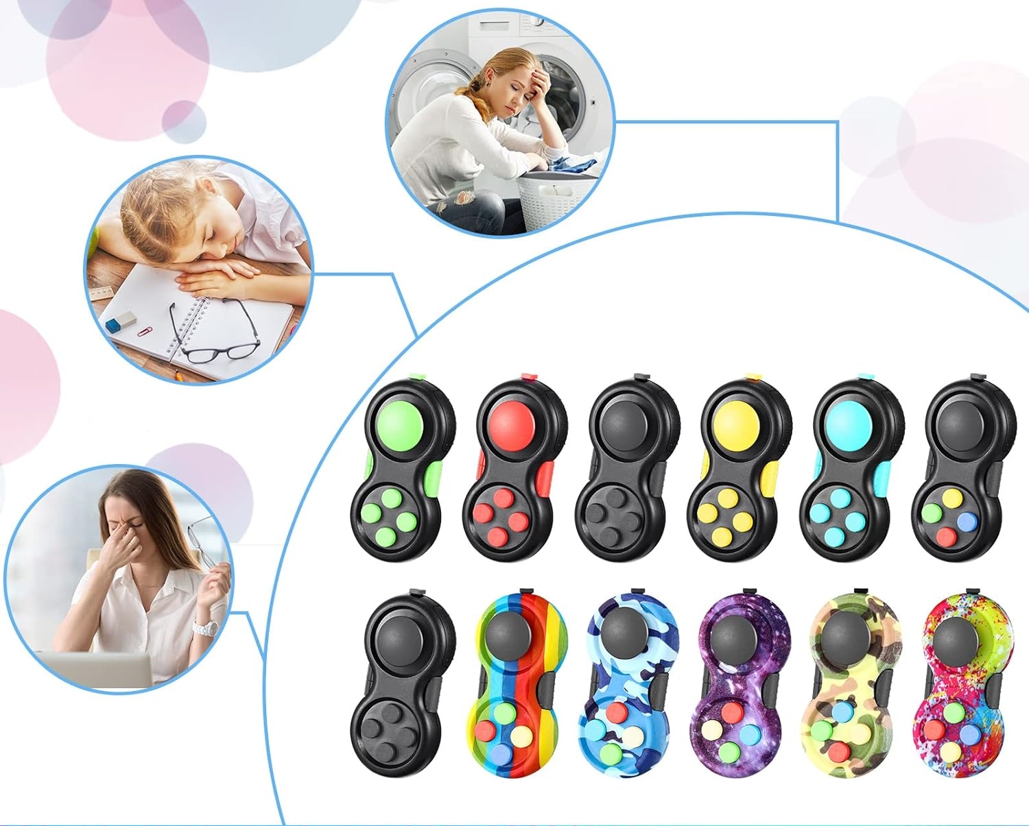 AliExpress Fidget Pad Retro Classic Fidget Controller Handheld Fidget Game Controller Fun Fidget Pad Packs Classic Fidget Toys, view 6
