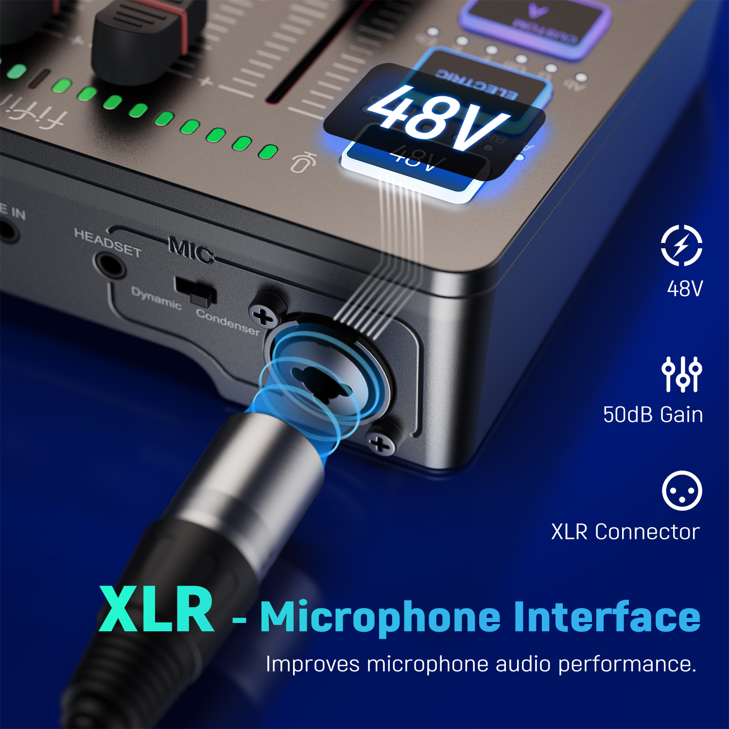 AliExpress FIFINE Gaming Audio Mixer,Streaming 4-Channel RGB Mixer with XLR Microphone Interface,for Game Voice,Podcast,AmpliGame SC3, view 3