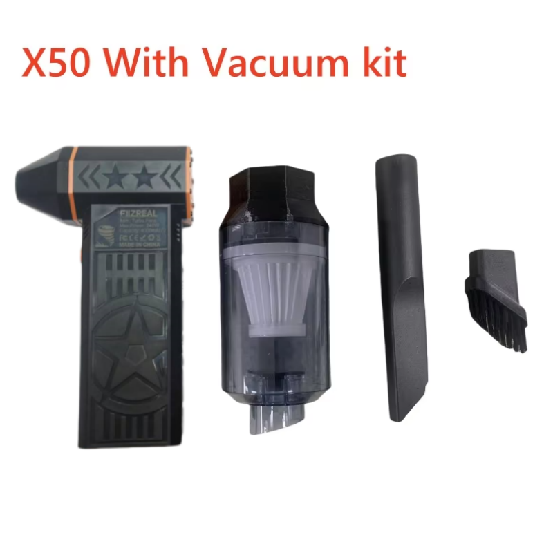 AliExpress Fiizreal X50 240W Brushless Turbo Fan 57m/s 8000mAh Dual Battery 15W Type-C Magnetic Nozzle, view 5