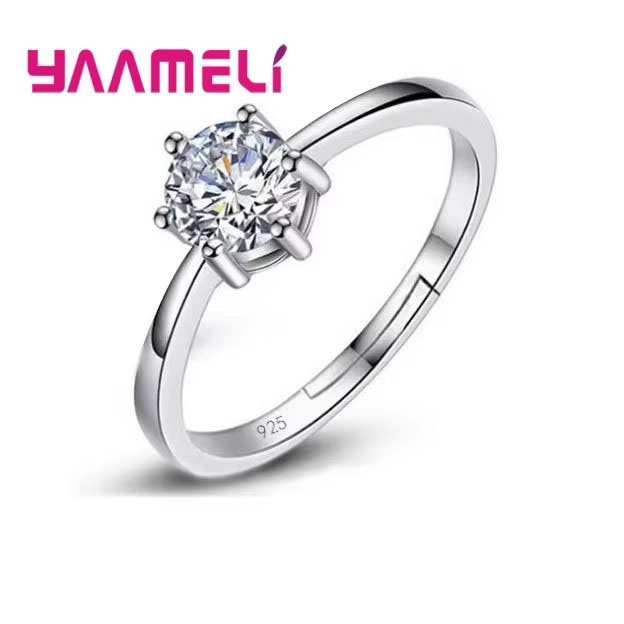 AliExpress Austrian Crystal Wedding Ring in S925 Silver, view 2