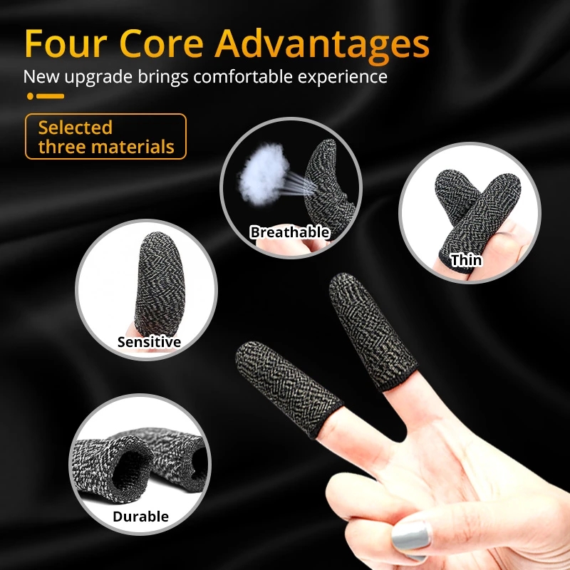 AliExpress Finger Cover Game Controller For PUBG Sweat Proof Non-Scratch Sensitive Touch Screen Gaming Finger Thumb Sleeve Mobile Gloves, view 5