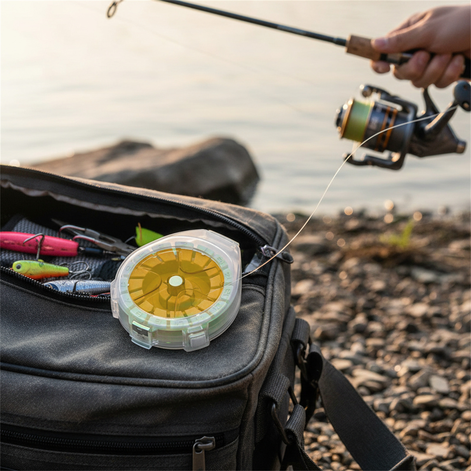 AliExpress Fishing Line Storage Box with Cutter, view 3