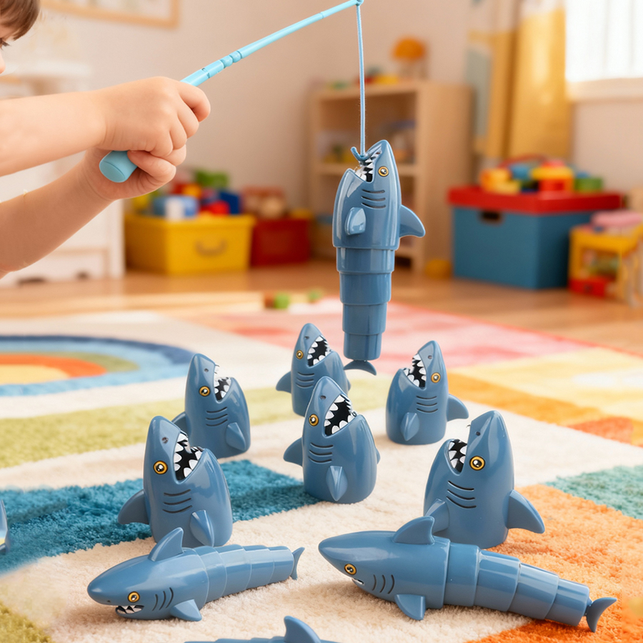 AliExpress Fishing Master Parent-Child Interactive Shark Board Game Toys, Children's Educational Desktop Games, Baby Birthday Gift, view 2