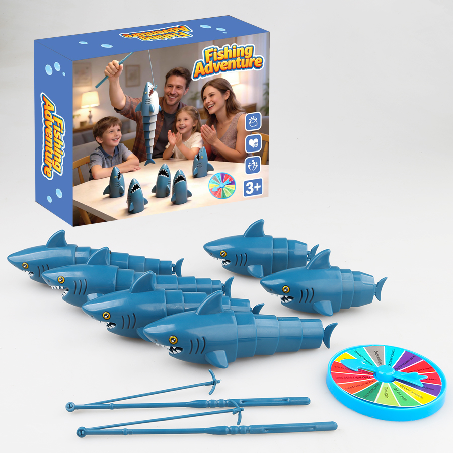 AliExpress Fishing Master Parent-Child Interactive Shark Board Game Toys, Children's Educational Desktop Games, Baby Birthday Gift, view 4