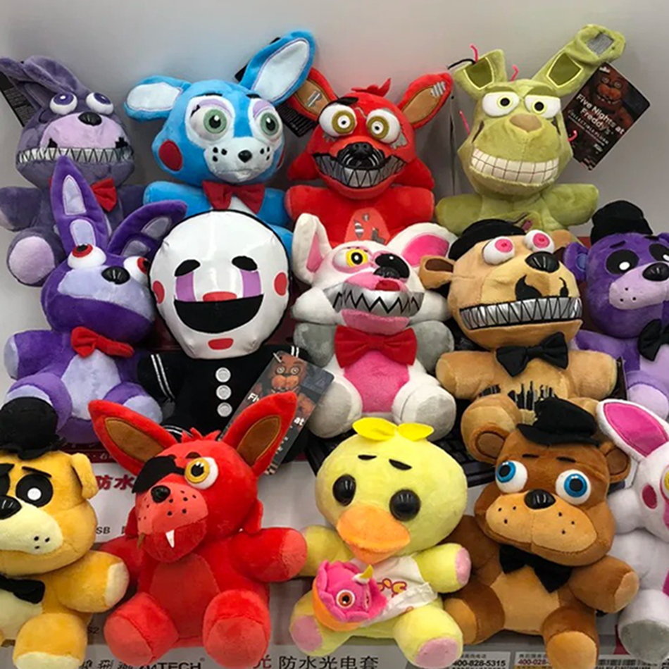 AliExpress Five Night At Freddy Fnaf Cute Plush Toys Game Doll Bonnie Bear Foxy Cartoon Stuffed Dolls Freddy Toy Gifts, view 5