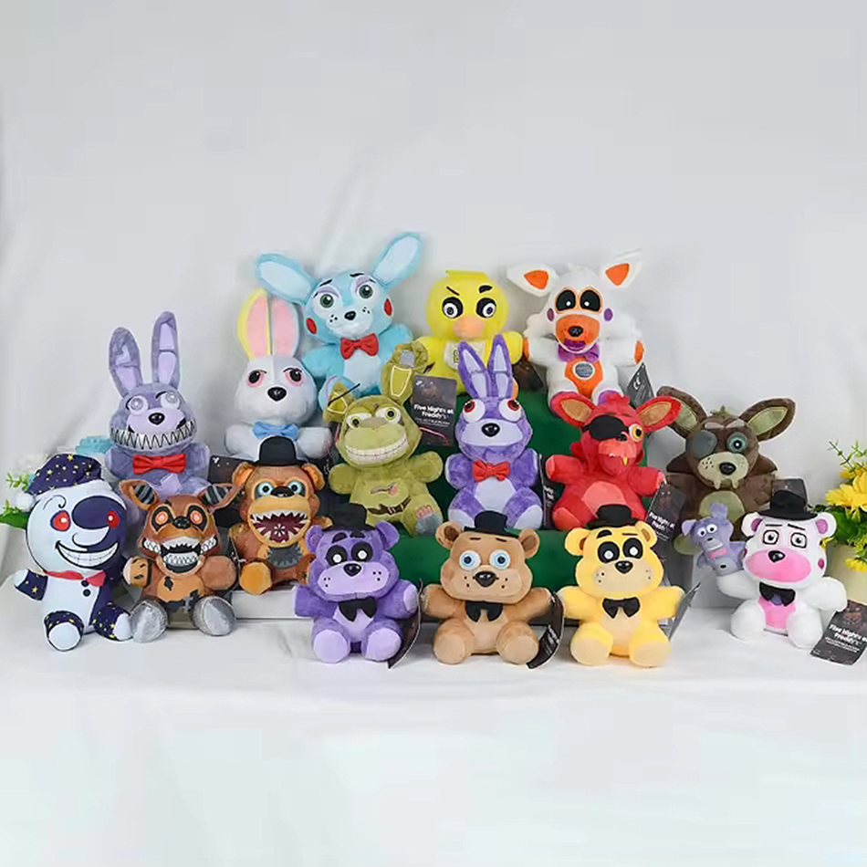 AliExpress Five Night At Freddy Fnaf Cute Plush Toys Game Doll Bonnie Bear Foxy Cartoon Stuffed Dolls Freddy Toy Gifts, view 6