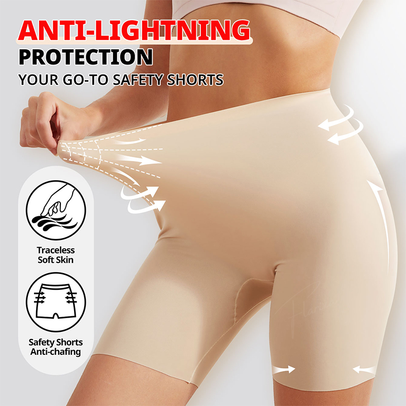 AliExpress Flarixa High Waist Safety Shorts Anti Light for Women Anti Chafing Boxers Underwear Protective Panties Under Dress Cycling Pants