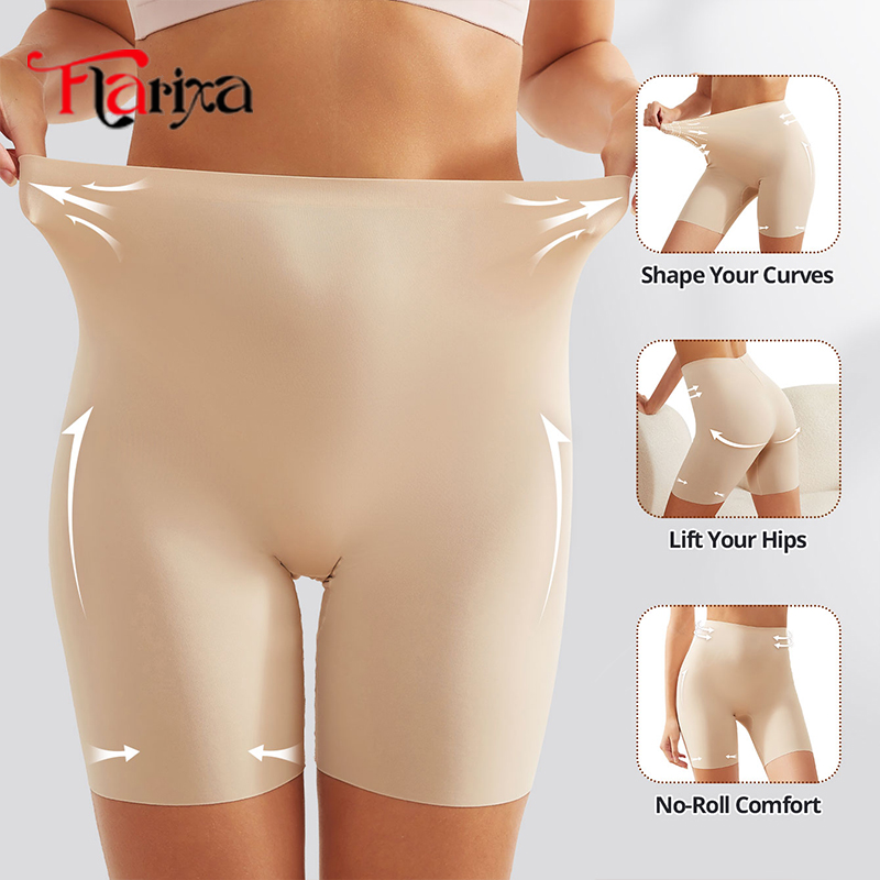 AliExpress Flarixa High Waist Safety Shorts Anti Light for Women Anti Chafing Boxers Underwear Protective Panties Under Dress Cycling Pants, view 2