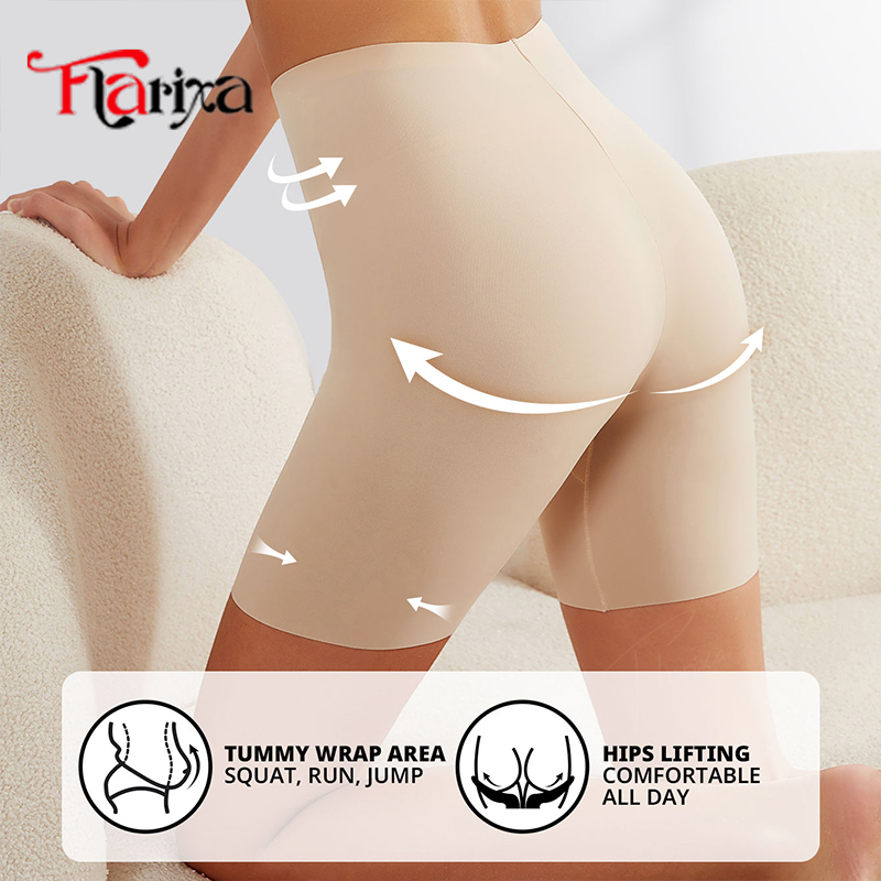 AliExpress Flarixa High Waist Safety Shorts Anti Light for Women Anti Chafing Boxers Underwear Protective Panties Under Dress Cycling Pants, view 3