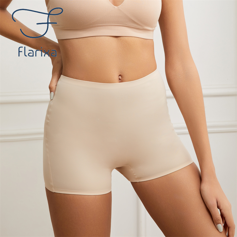 AliExpress Flarixa Seamless Women Boxer Briefs Boyshorts For Women Anti Chafing Shorts Women High Waisted Boy Shorts Panties Underwear, view 4