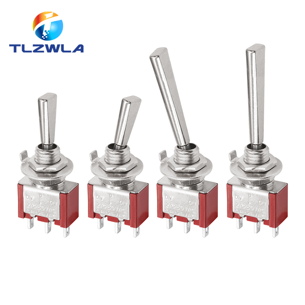 AliExpress Flat Handle 6mm Panel Mount Mini Toggle Switch 3/6Pins 2/3 Positions ON OFF ON Locking Momentary RC Model Remote Controlller