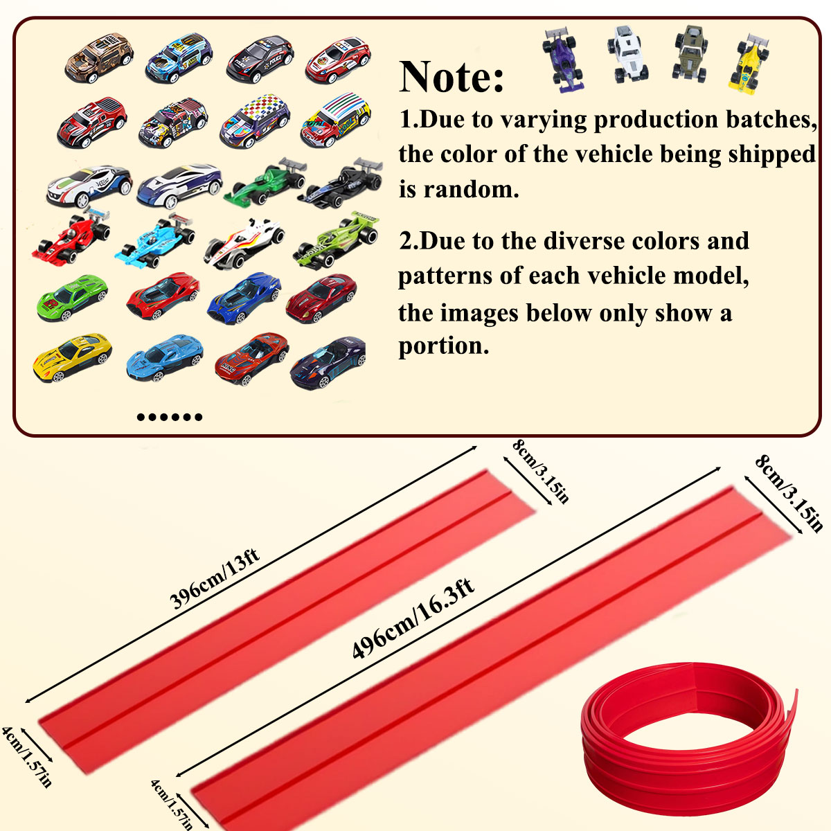 AliExpress Flexible Race Track Children Toys DIY Double-track Racing Car Ramp Compatible 1/64th Cars Portable Rolls Up Boy Christmas Gift, view 6