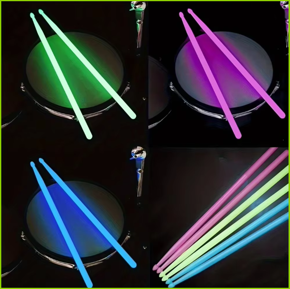 AliExpress Fluorescent Drum Sticks - Light Up Musical Instrument Sticks 1Pair for Night Shows, view 6