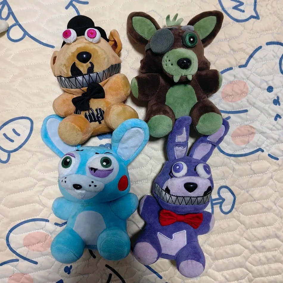 AliExpress FNAF 18CM Plush Toys Bonnie Bear Foxy Cute Cartoon Stuffed Dolls Five Night at Freddy's Freddy Toys Gift for Children, view 4