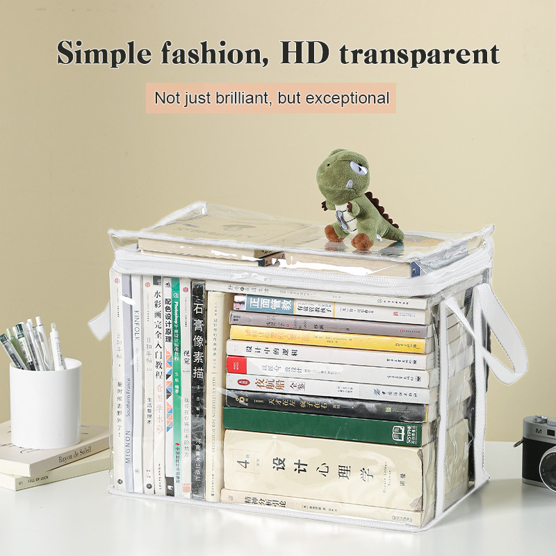 AliExpress Foldable Transparent PVC Book Storage Box, view 4