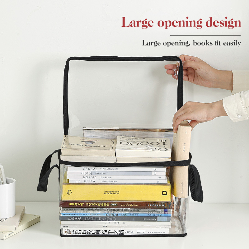 AliExpress Foldable Transparent PVC Book Storage Box, view 6