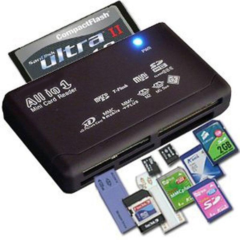 AliExpress For 21Kinds Of Memory Card Reader For USB External Mini SDHC M2 MMC XD CF Read And For Write Flash Memory Card Dropshipping, view 2
