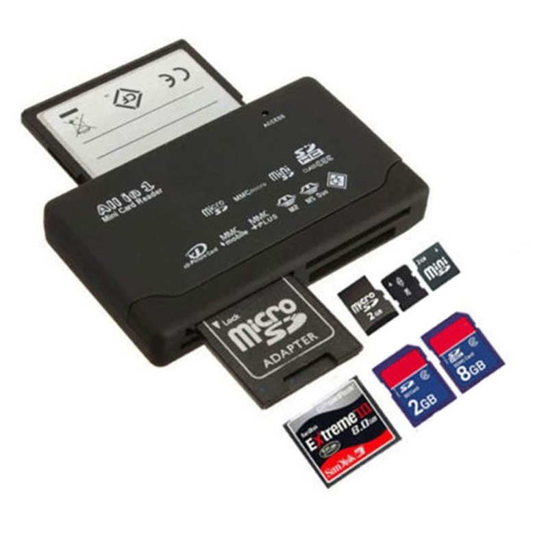 AliExpress For 21Kinds Of Memory Card Reader For USB External Mini SDHC M2 MMC XD CF Read And For Write Flash Memory Card Dropshipping, view 6