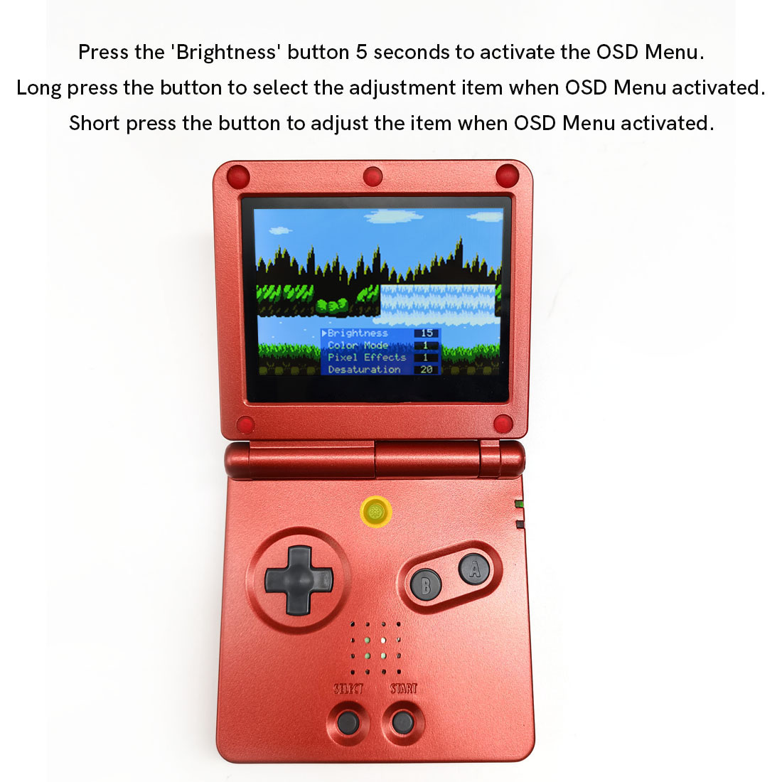 AliExpress For  GBA SP V5  720x480 Retro pixel 3.0 inch Laminated IPS LCD kit for Gameboy Advance Sp  screen display  Desaturation OSD Menu, view 3