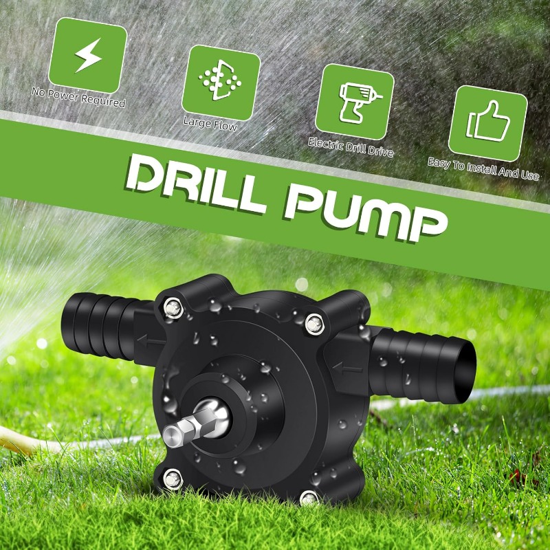 AliExpress For Portable Home Garden Outdoor Tool Electric Drill Pump Diesel Oil Fluid Water Pump Hand Self-priming Liquid Transfer Pumps, view 3