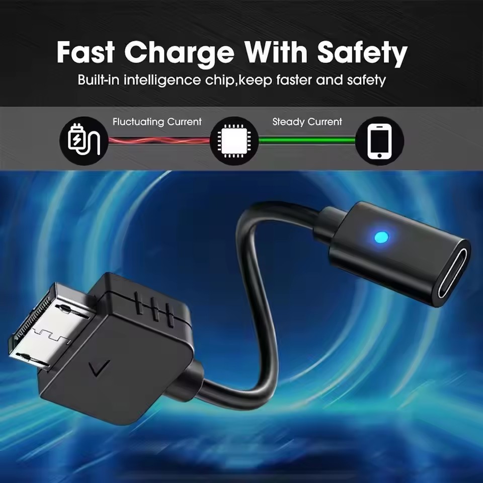 AliExpress For PS Vita PCH-1000 Series Type C Female Charging Cables Charging Adapter Cords USB-C Female Cable for PS Vita 1000 Controller, view 5