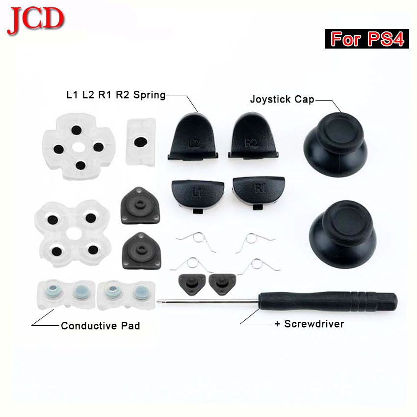 AliExpress For PS4 Controller Repair Set L1 R1 L2 R2 Trigger Buttons 3D Analog Joysticks Thumb Sticks Cap Conductive Rubber Screwdriver Kit, view 5